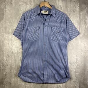 Vintage Ruddock Shirts Pearl Snap Western Short Sleeve Button Up Made In USA L